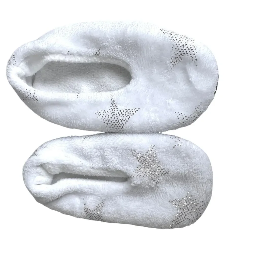 Adorable Fuzzy Star Slippers - Size 7